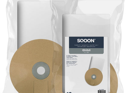 SQOON® Stofzuigerzakken  Geschikt voor Ghibli T1 & Ghibli W1 - 10 Stuks