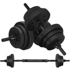 Dumbellset - 30 KG - Halter Verlengstuk - Verstelbaar - Complete Set - Thuis Sporten - Zwart