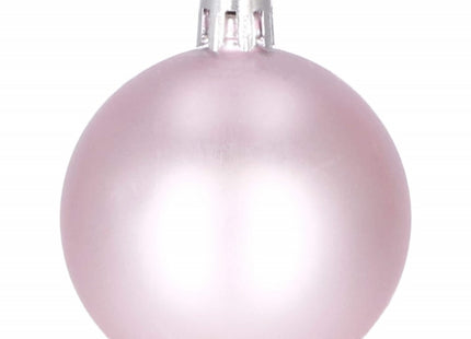 Kerstballen | 77 Stuks | Roze/Wit