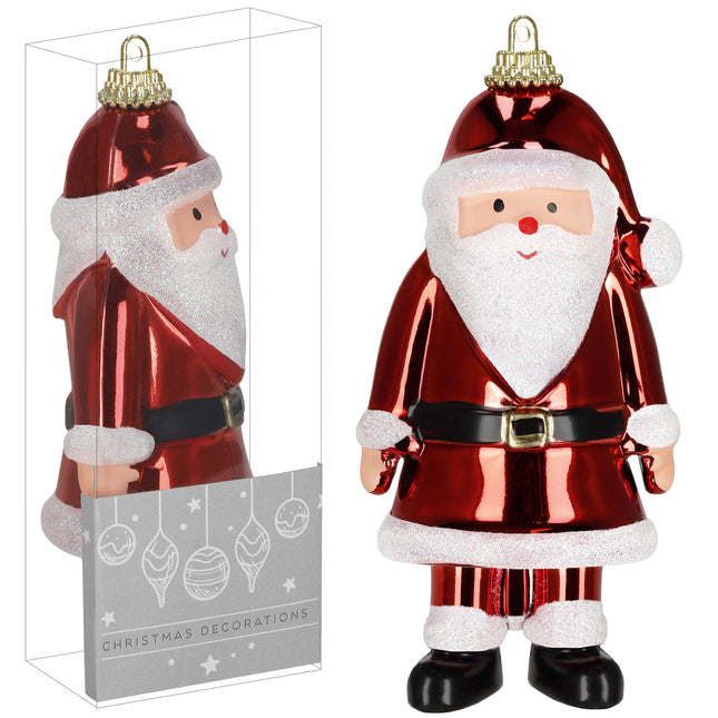 Kersthanger | Kerstman | Kerstboomhanger | Wit | Rood | Kunststof | 12 cm