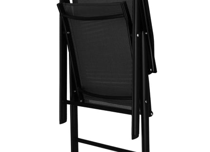 Terrasstoel - Tuinstoel - Metaal - Grijs/Zwart - 130 KG