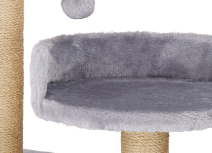 Krabpaal - 7 Etages - Voor Katten - Toren - Meubelbescherming - 45 x 45 x 129 cm - Grijs