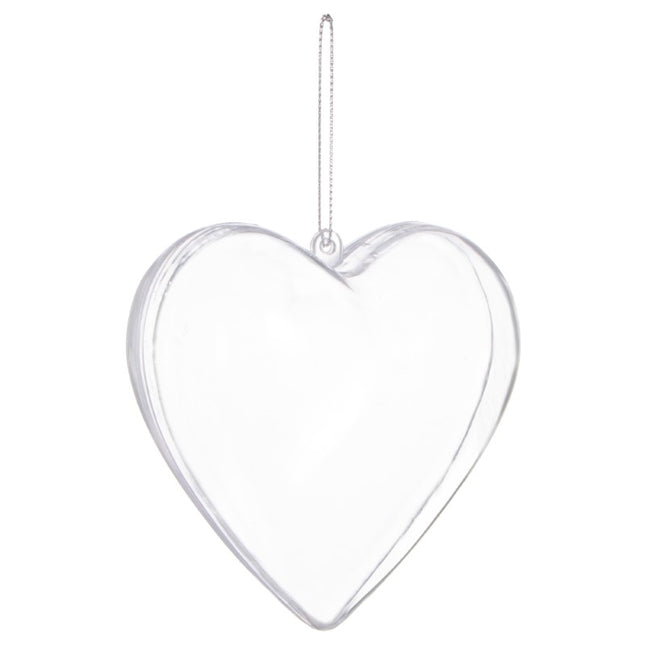 Hobby/DIY Kersthart | 1 Stuk | 6 cm | Transparant
