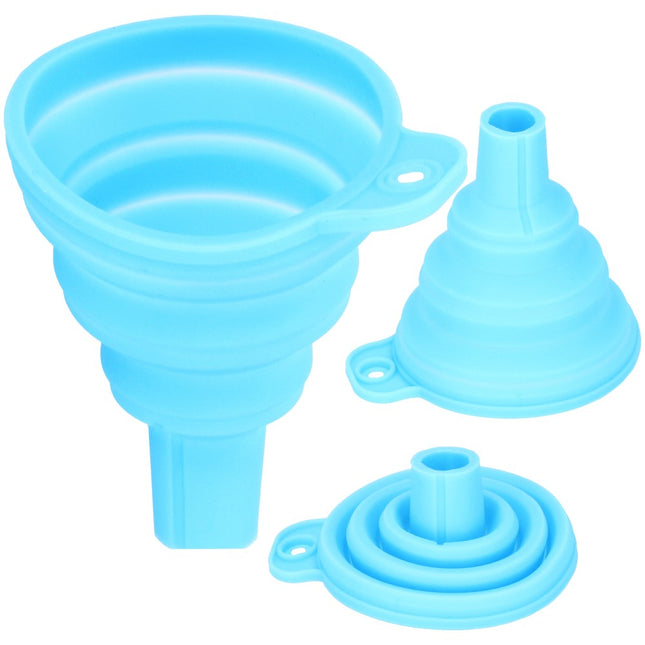 Trechter | Opvouwbare Siliconen Trechter | 7 cm | Blauw