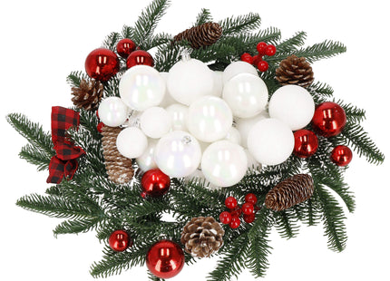 Kerstballen | 30 Stuks | 6/5/4 cm | Wit