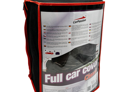 CarPassion Classic Autohoes - Beschermhoes - Waterdicht & Vorstbestendig - Maat XL - Zwart - 485 x 137 x 150 cm