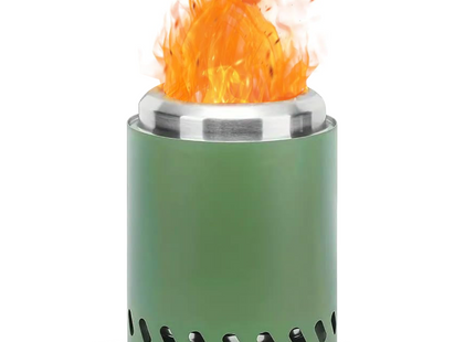 EdenOutdoor® Tafelhaard - Rookloze Tafelhaard - Rookloze Vuurkorf - Pellet & Hout - 19,5 x Ø14,5 CM - Groen