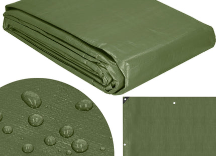 Afdekzeil | Dekzeil | Zeildoek | Waterdicht | PVC | 6 x 9 m | 120 g/m2 | Groen