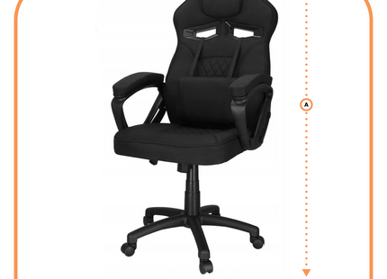 Gamestoel - Gaming Stoel - Ergonomische Bureaustoel - Game stoel - Verstelbaar - Gaming Chair - Zwart