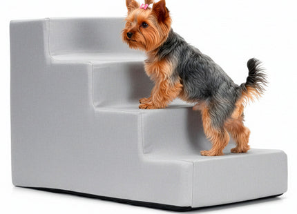 Hondentrap - Hondenloopplank - 4 Hellingen - Opstapje - Voor Grote en Kleine Honden - Zachtgrijs - 40 Cm