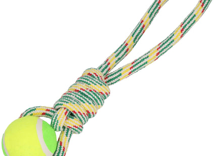 Hondenspeeltje - Hondenbijtring - Touwtrekken- Tennisbal - Tandheling - Meerkleurig