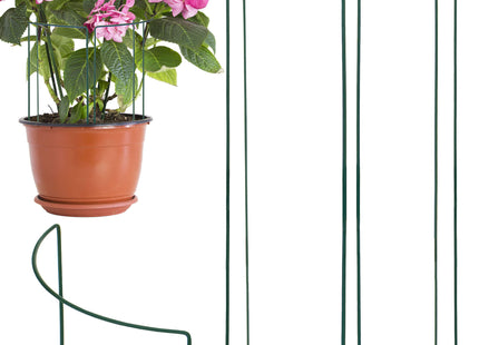 Plantensteun - Metaal - Bloemen - Groen - Set Van 3 - 45 Cm