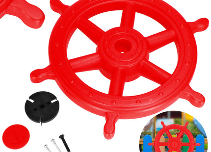 Kinderstuur - Speeltoestellen - Speelplaats - Rood