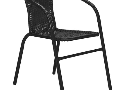 Springos Tuinstoel | Tuinstoelen | Tuinstoel Buiten | Metaal | Textielgaas |  Zwart | 130 kg