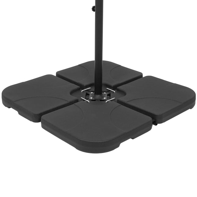 Parasolvoet - Parasoltegel - Parasolbasis -  Gewichten - Kunststof - 60 L - Zwart