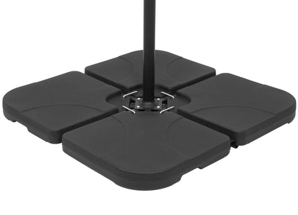 Parasolvoet - Parasoltegel - Parasolbasis -  Gewichten - Kunststof - 60 L - Zwart