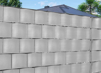 Vlechtband | Privacyfolie | Vlechtband Voor Tuinafsluiting | PVC | 50 m | 450 g/m² | 19 Cm | Grijs