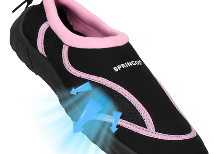 Waterschoenen - AQUA Shoes - Sneldrogend - Rubber - Unisex - Roze/Zwart - Maat 36