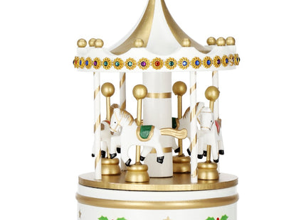 Draaimolen | Muziekdoosje | Carrousel | Goud/Wit