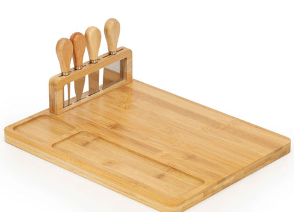 Serveerplank | 5 Delig | Snijplank | Bamboe | 35,5 x 28 cm
