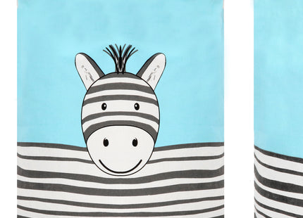 Opbergmand - Speelgoedmand - Kledingmand - Organizer - Handvatten - Zebra - Blauw -Zwart - Wit