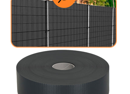 Vlechtband | Privacyfolie | Vlechtband Voor Tuinafsluiting | PVC | 50 m | 450 g/m² | 4,75 Cm | Antraciet