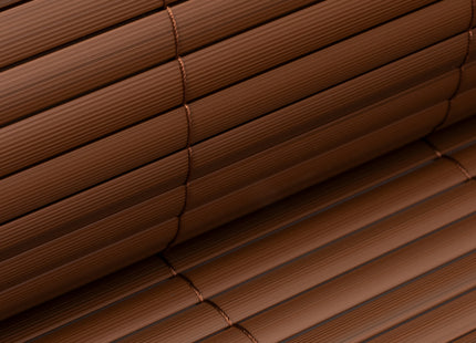 Balkonscherm - Privacyscherm - Hoge Kwaliteit - Waterbestendig - UV-bescherming - 1.4x5 m - Bruin - PVC
