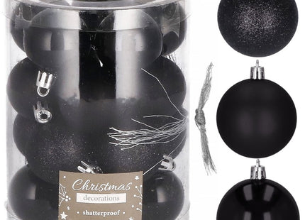 Kerstballen | 20 Stuks | 4 cm | Zwart