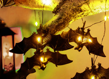 Halloween Decoratie - Lichtslingers - Verlichting - Vleermuizen - 20 LED