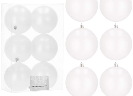 Kerstballen | 6 Stuks | Parelwit