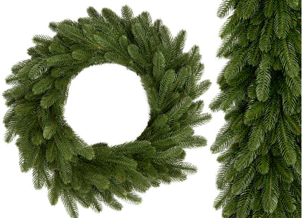 Kerstslinger | Guirlande | Kerstdecoratie | 1 m | Donkergroen