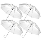Transparante Paraplu - 4 Stuks - Doorzichtig - Voor Volwassenen - Ø 94 cm