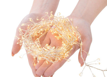 Kerstboomverlichting - 300 LED - Microdraden - 3 M - Warm Wit