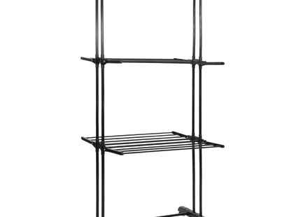 Wasrek - Droogtoren - Droogrek - 4 - Etages - Inklapbaar - Inclusief- Wielen - Draaibaar - 180x75,5x49 cm
