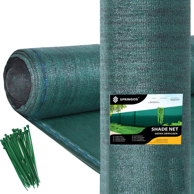 Zichtbreeknet | Zichtdoek | Privacynet | Schaduwdoek | Rol 1 x 25 m | 90 % Schaduw | 140g/m² | Groen