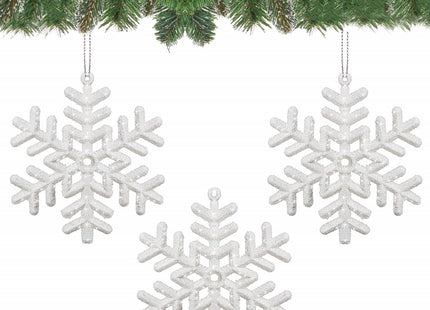 Kerstversiering | Kerstdecoratie Voor Binnen | Kersthanger | Sneeuwvlok | 3 Stuks