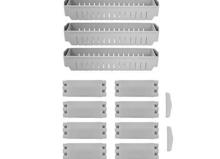 Keukentrolley | Keukentrolley Op Wieltjes | Badkamer Trolley | Opbergrek | 4 Niveaus | 101.5 x 54 x 12.5 cm | Grijs