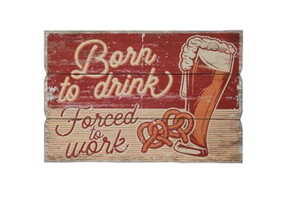 Wandbord Vintage Retro | 40 x 60 cm | MDF | Beer O Clock