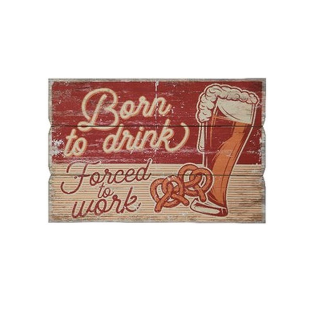 Wandbord Vintage Retro | 40 x 60 cm | MDF | Beer O Clock