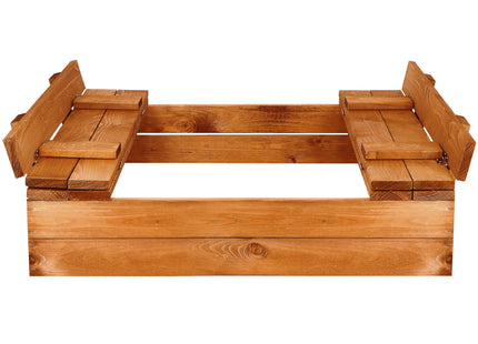 Zandbak - Met Deksel - Met Bank - Inclusief Gronddoek  - Geïmpregneerd - 98 x 94 CM