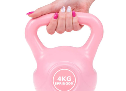 PVC Kettle Bell | Kettlebell | 4 kg | Roze