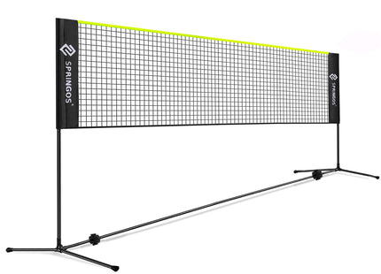 Springos Badminton Net - Professioneel - Frame - Hoes - Verstelbaar - Inclusief draagtas - 400 cm