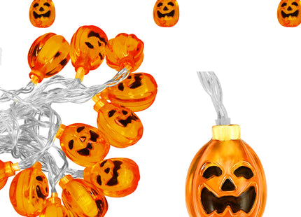 Halloween Decoratie - Lichtslingers - Verlichting - Pompoenen - 20 Led