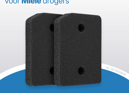 SQOON® Polyurethaan Pluizenfilter voor Miele T1 Wasdrogers – Vervangt 9164761 – 2 Stuks 220cmx133cmx30mm