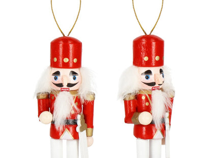 Notenkraker Kerst | Houten Soldaat | Kerstversiering | 4 Stuks | Multicolor | 10 cm