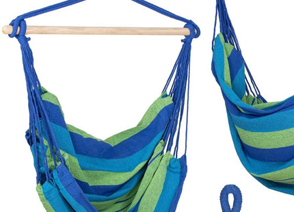 Hangstoel | Binnen & Buiten | Belastbaar tot 150 kg | 150 x 100 cm | Blauw/Groen