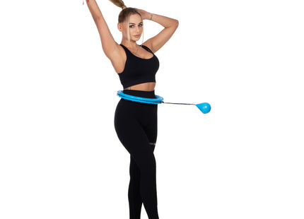 Hoelahoep - Hoepel - Fitness - Verstelbaar - Cardiotraining - Massage - Blauw