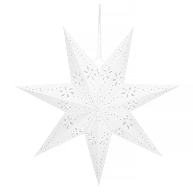 Kerst Ster | Papier | Opvouwbaar | 50 cm | Wit