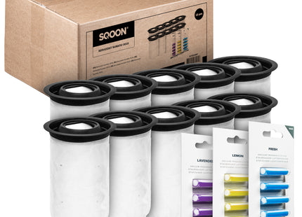SQOON® Stofzuigerzakken Geschikt voor Numatic Henry Quick / Hetty Quick / NQ Quick – Set van 10x Stofzuigerzakken gelijk aan 915744, 915269 + 15x Geursticks