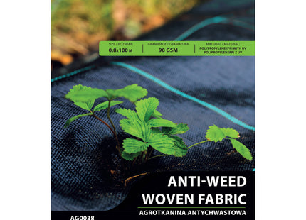 Worteldoek - Anti -Onkruid - Beschermfolie - 90g - 0,8X100M - Zwart